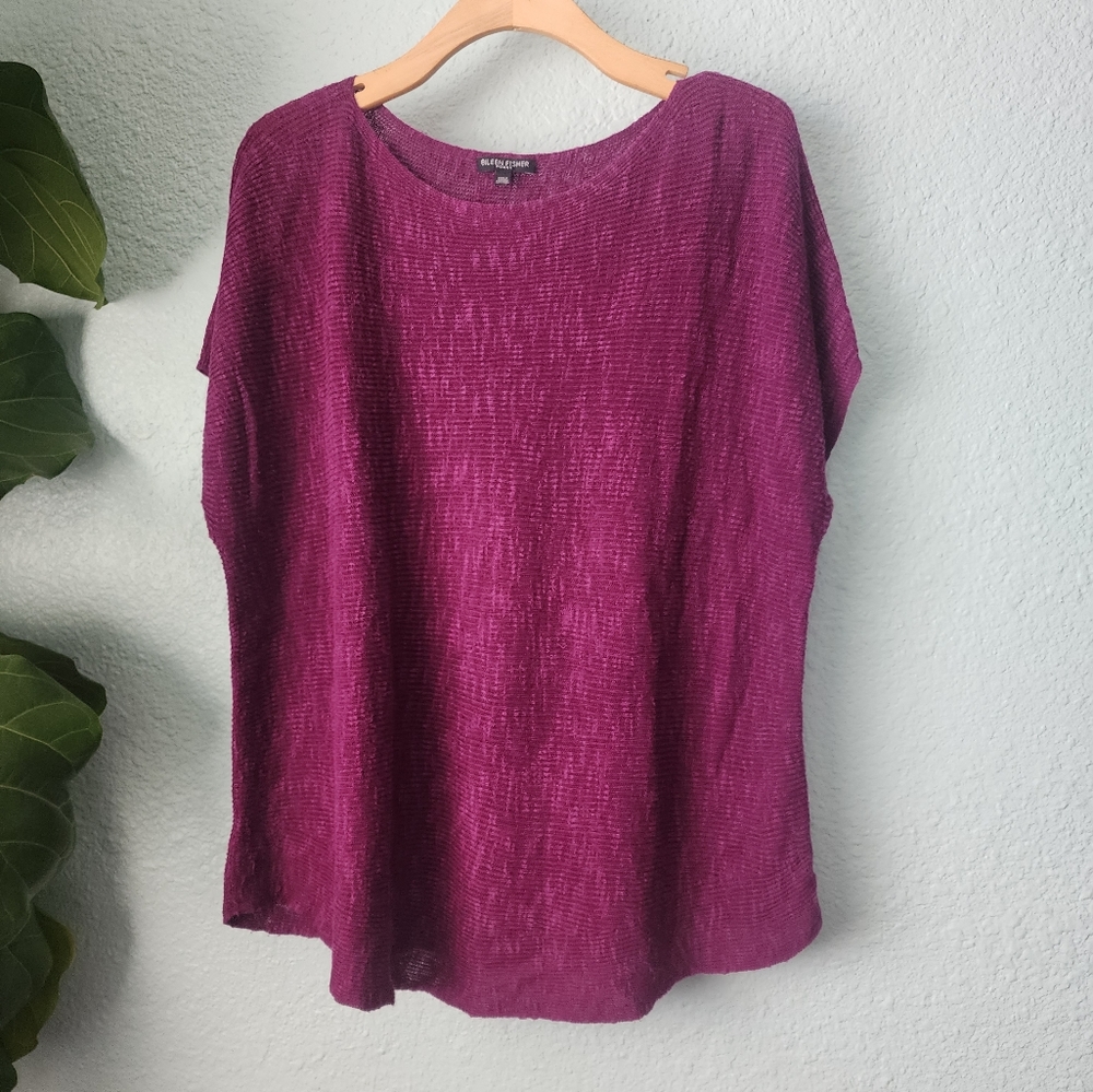 Eileen fisher organic linen and Cotton blend blouse